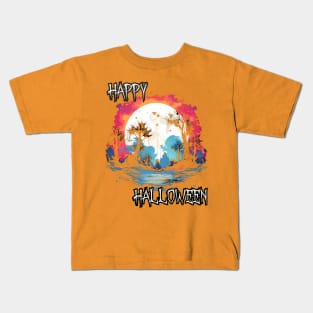 Spooky Forest Happy Halloween Kids T-Shirt